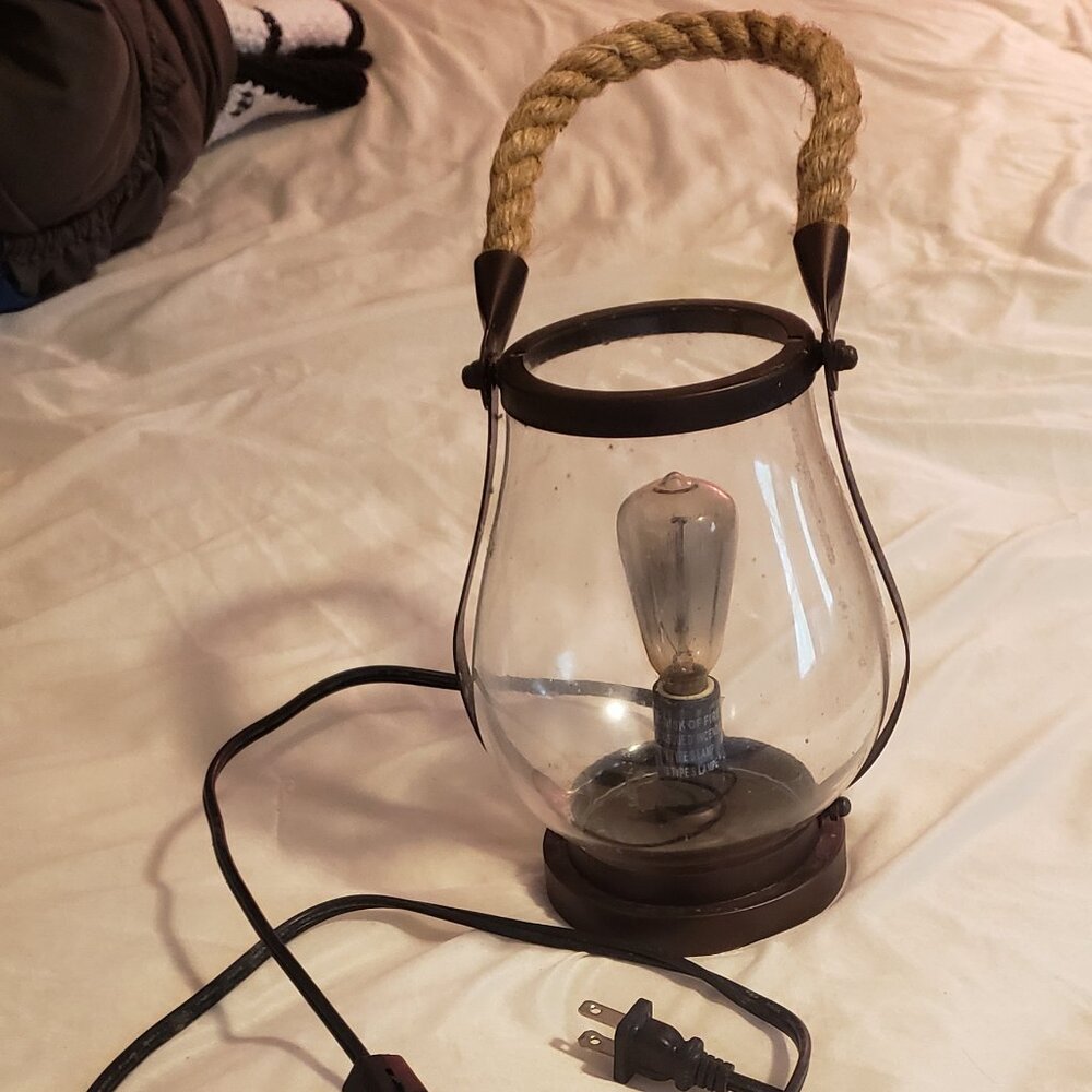 Rustic, Electric Candle Lamp